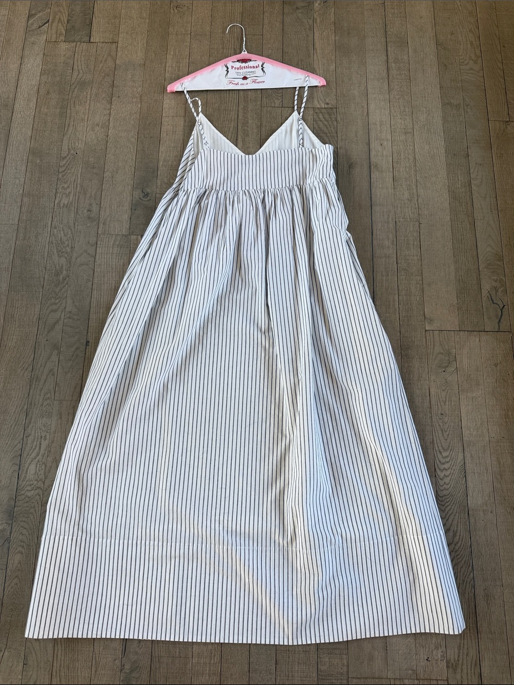 Jenni Kayne Cove Dess Striped White and charcoal Sundress with Spaghetti Straps - Picture 3 of 4